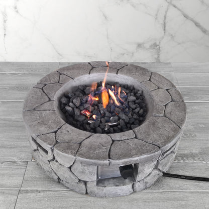 Reinforced - Outdoor Fire Pit - Stone Gray