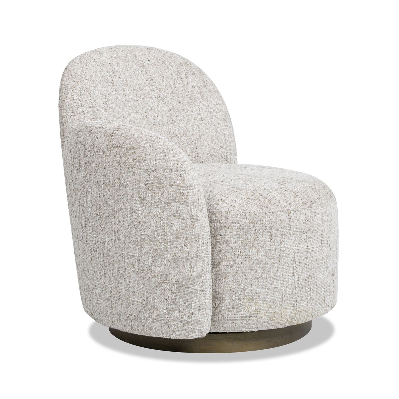 Duo - LAF One-Arm Swivel Accent Chair - Multi Greige Beige