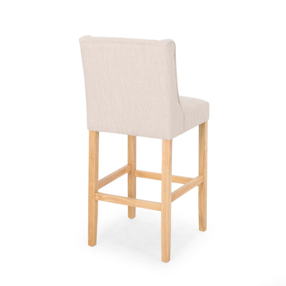 Ethereon - Fabric Tufted Counter Stool (Set of 2) - Beige