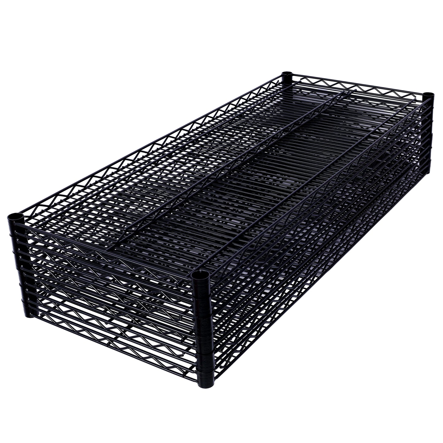 84" x 48" x 20" 6 Tier 6000Lbs Capacity Nsf Metal Shelf Wire Shelving Unit, Heavy Duty Adjustable Storage Rack With Wheels & Shelf Liners For Commercial Grade Utility Steel Storage Rack - Black