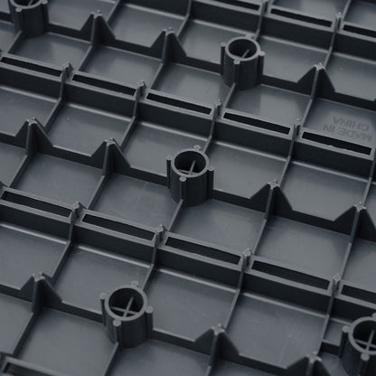 Durable Plastic Interlocking Deck Tiles, 44 Pack, Waterproof Outdoor And Indoor Use, 12" X 12" - Dark Gray