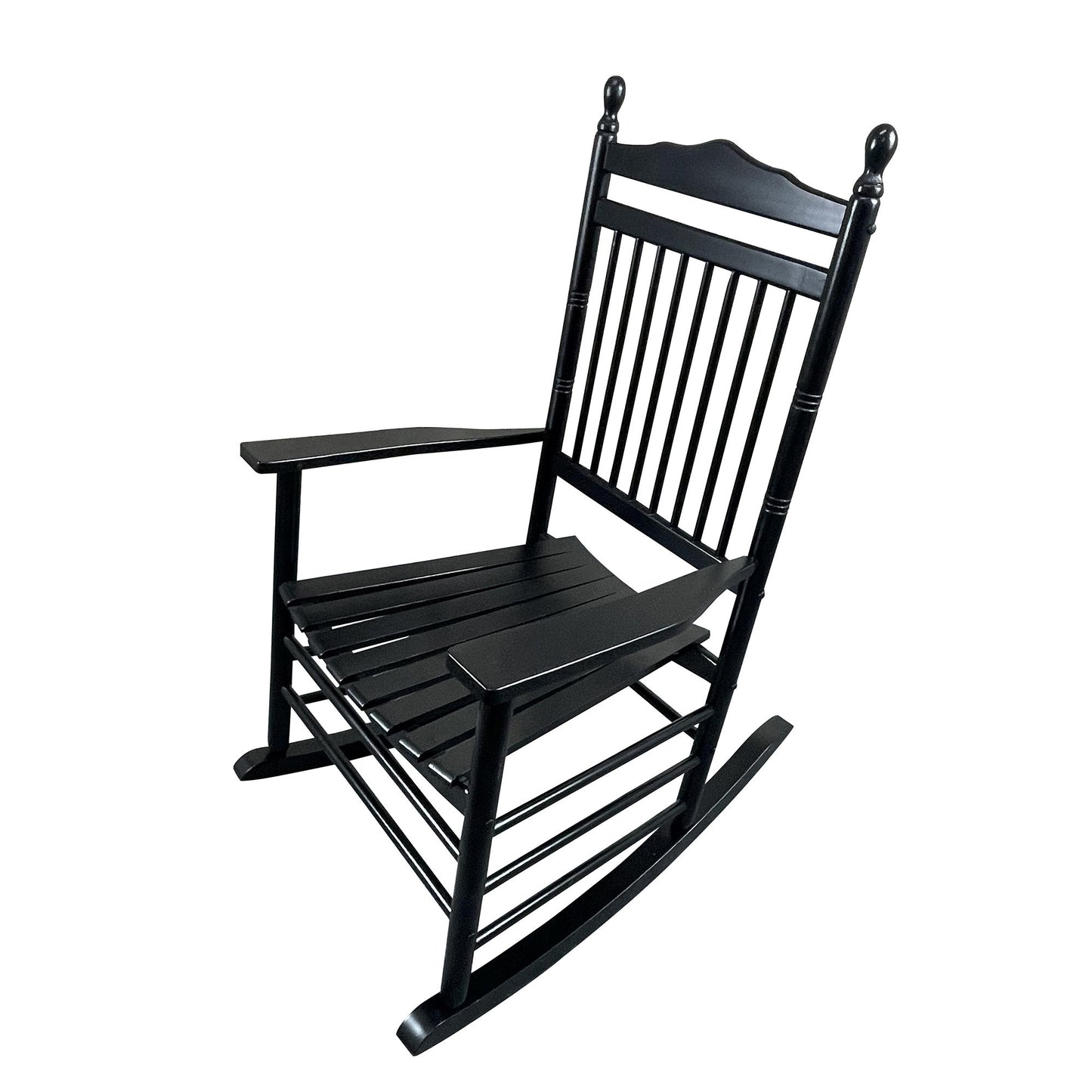 Balcony Porch Adult Rocking Chair - Black - Wood