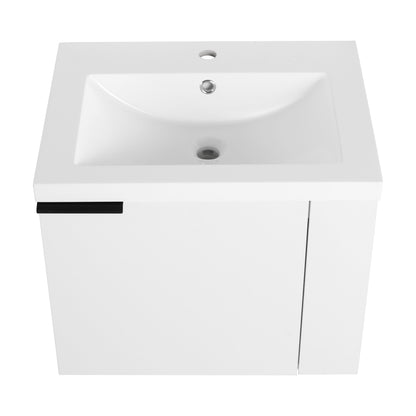 Modern Bathroom Vanity Sink Combo For Small Spaces - White