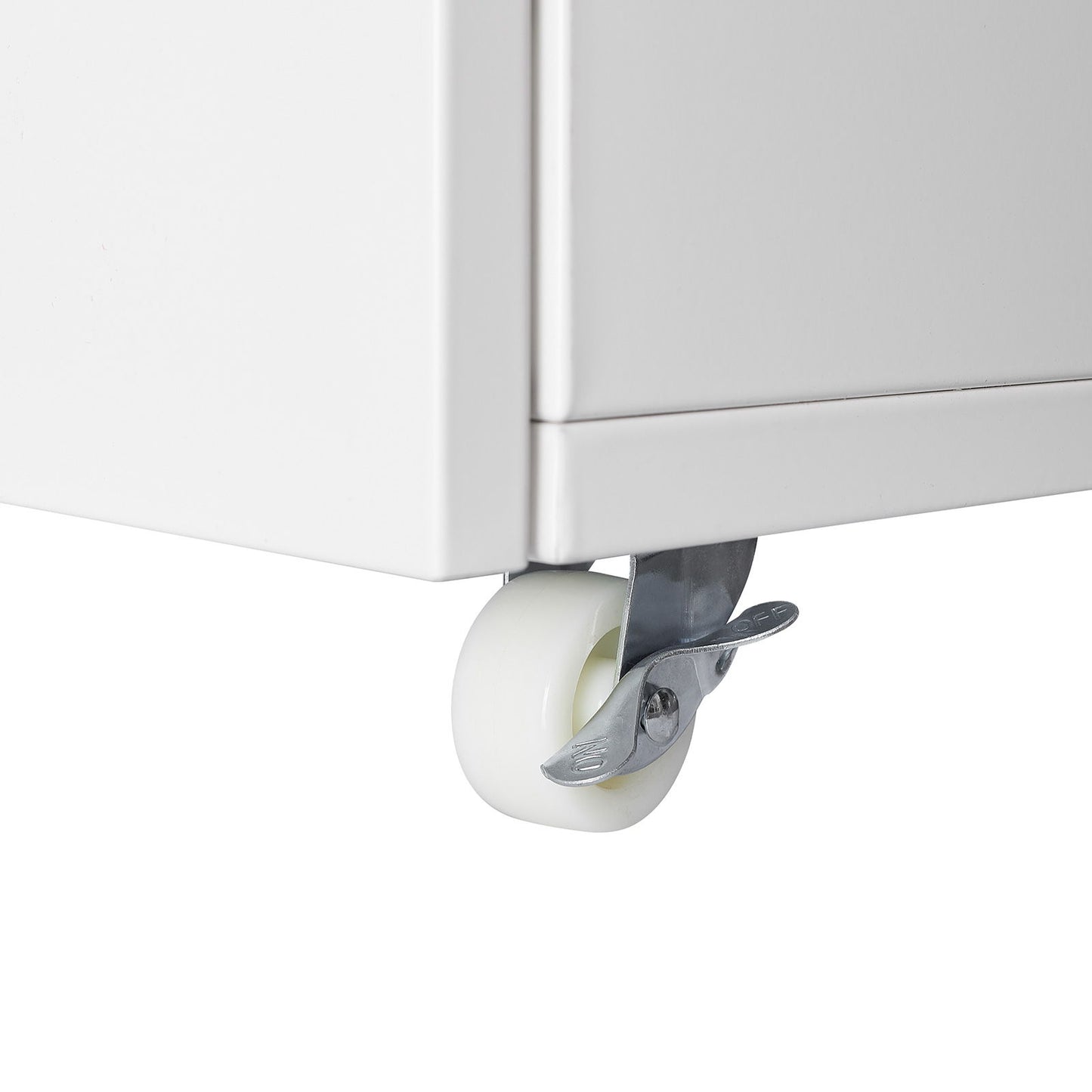 Office Furniture Copier Cabinet 2 Door Steel Copier Stand Mobile Pedestal File Printer Stand - White