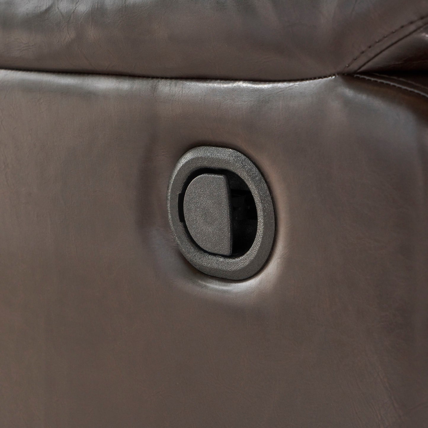 Glider Recliner With Swivel, Manual Reclining Chair - Brown