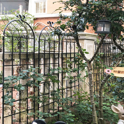 4 Pack Metal Garden Trellis Rustproof Trellis For Climbing Plant Outdoor Flower Support - Black