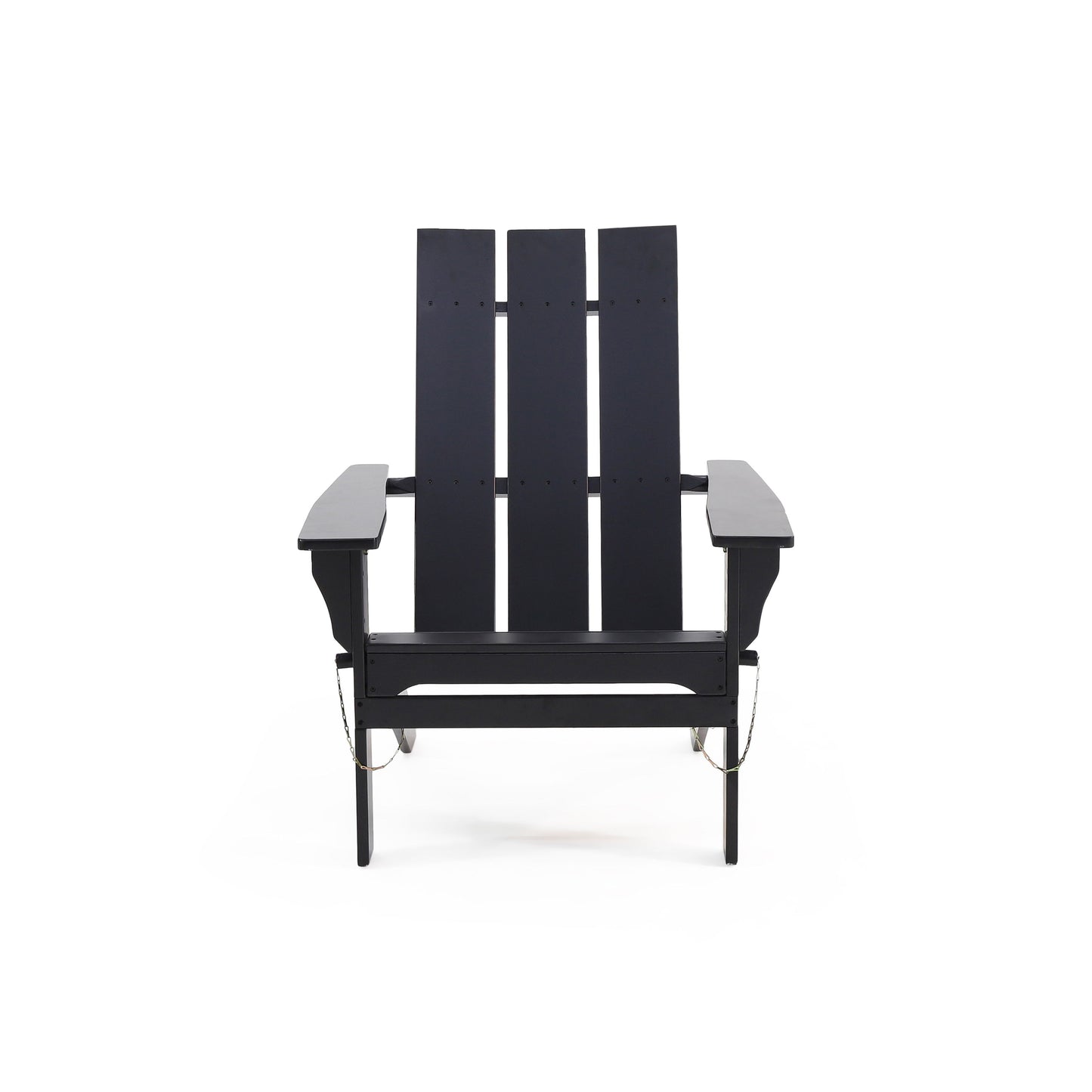 Aurascape - Outdoor Acacia Wood Foldable Adirondack Chair - Black