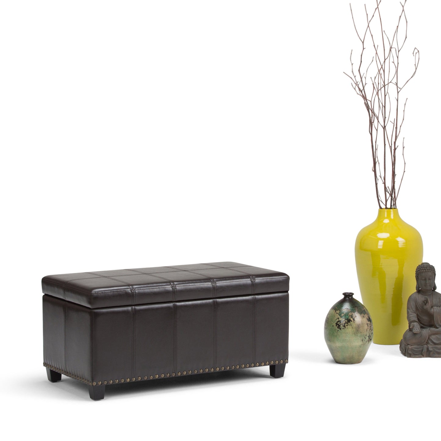 Amelia - Storage Ottoman Bench - Tanners Brown