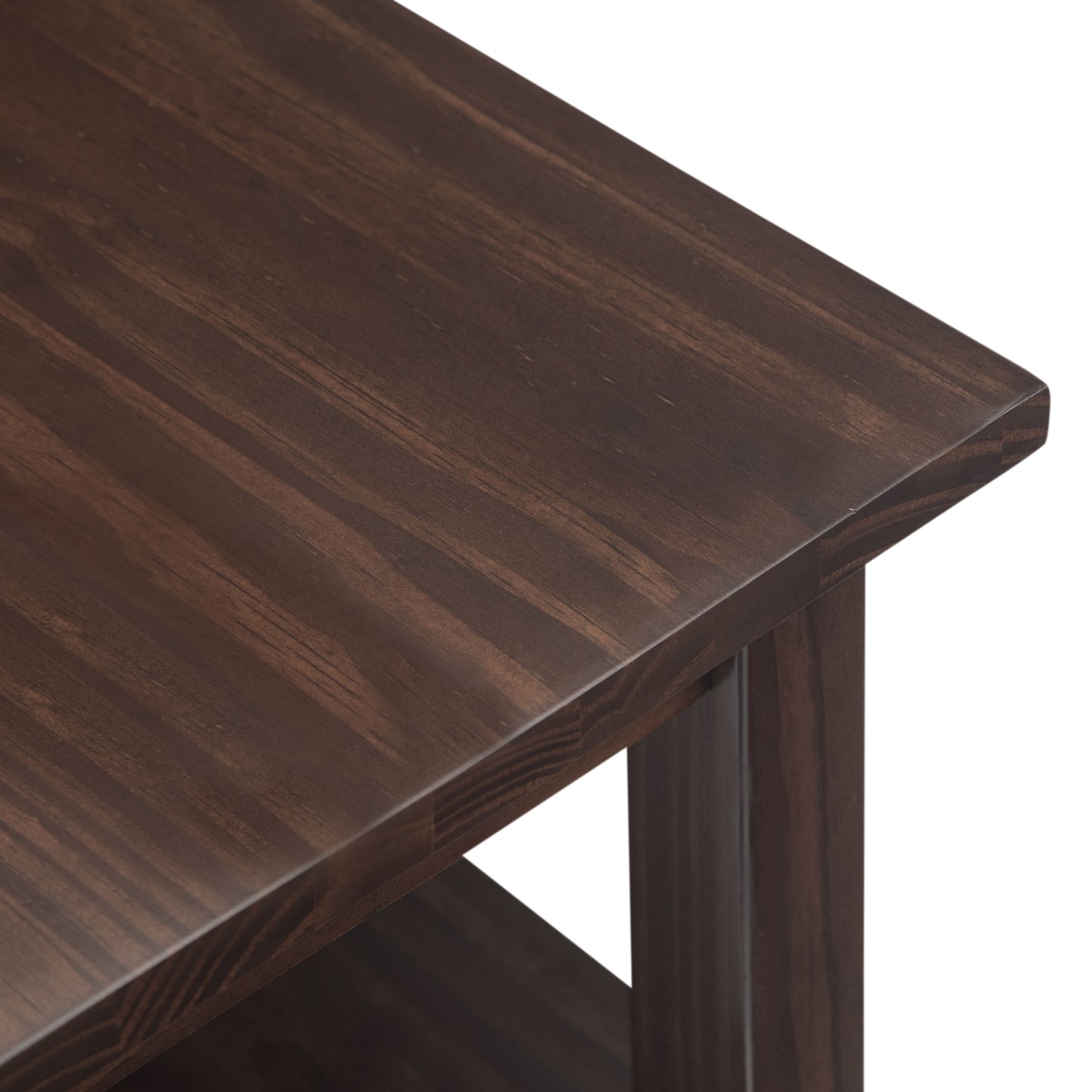 Warm Shaker - Narrow Side Table - Tobacco Brown