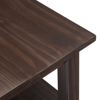 Warm Shaker - Narrow Side Table - Tobacco Brown