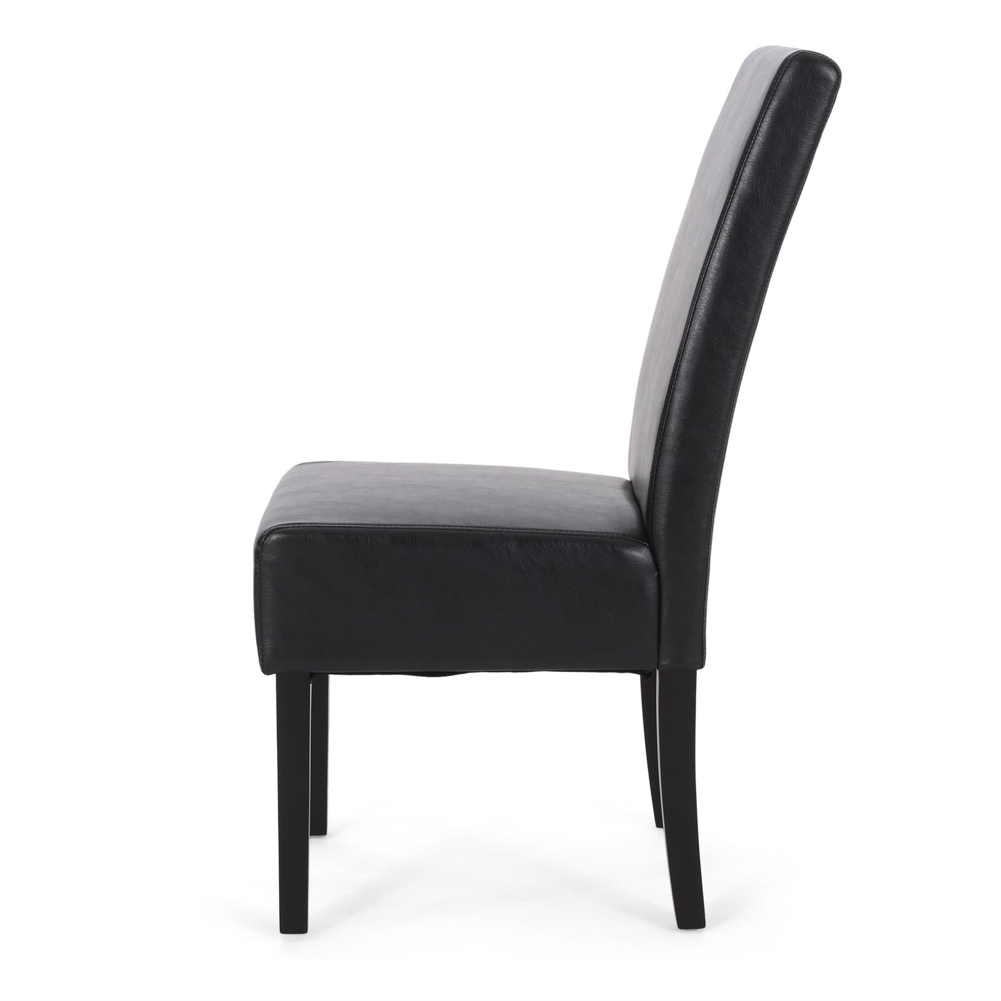 Contemporary Dining Chair (Set of 2) With Rubberwood Legs - Black