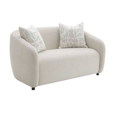 Etienne - Loveseat With 3 Pillows - Beige