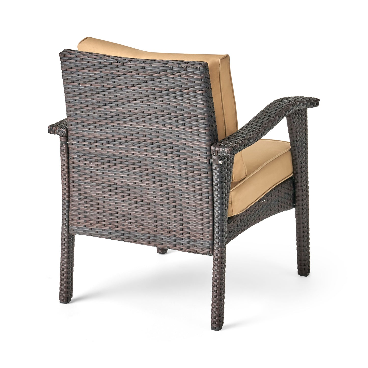 Honolulu - 4 Pieces Wicker Set Outdoor Seating - Brown / Tan With