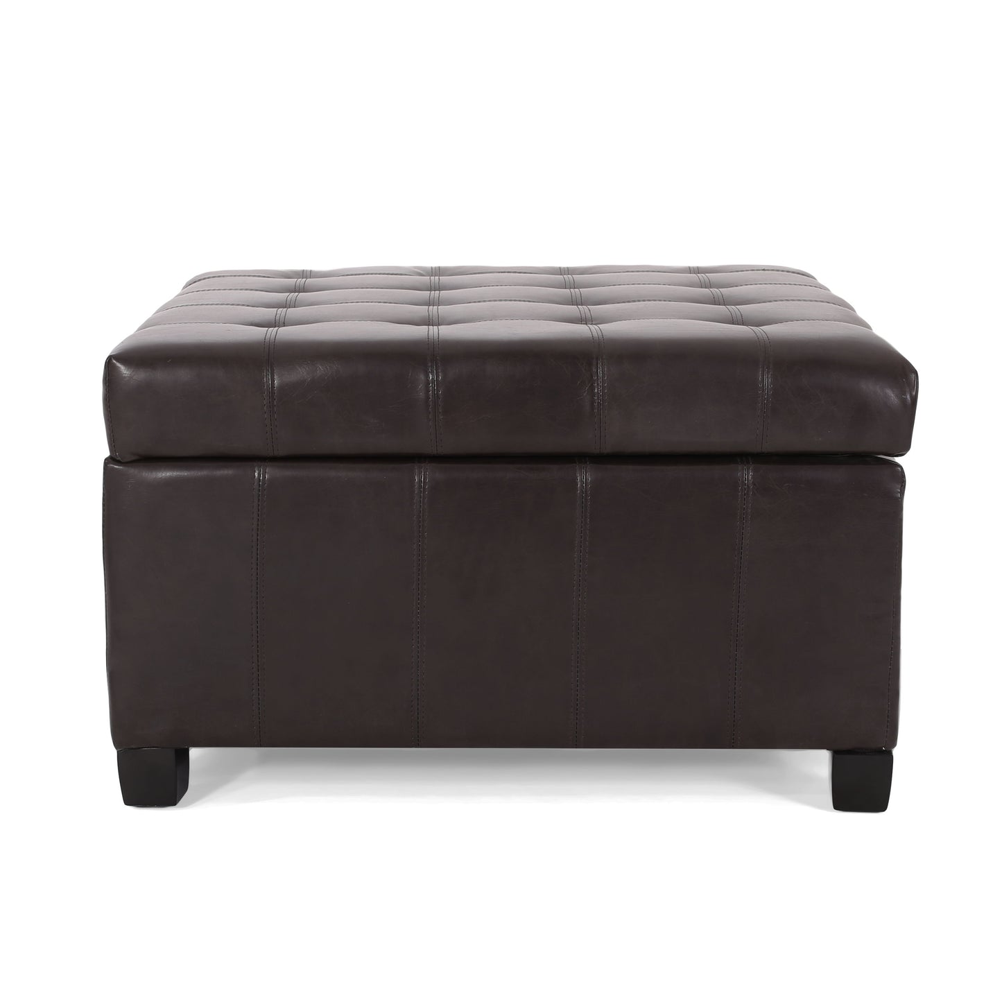 Isabella - Contemporary Ottoman With Storage - Brown
