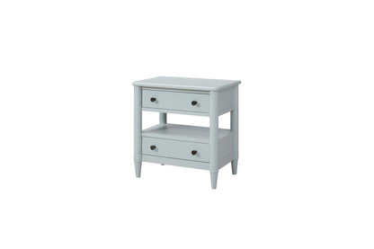 Open Nightstand With 2 Drawers - Light Blue