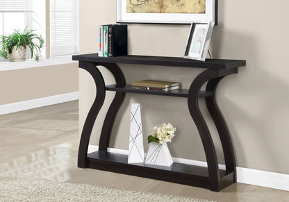 Accent Console Table For Entryway, Contemporary Versatile Placement - Espresso