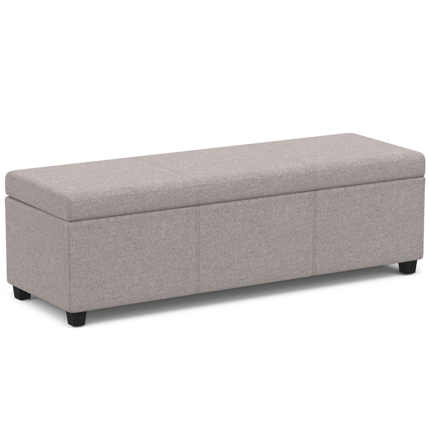 Avalon - Extra Large Storage Ottoman Bench - Cloud Gray