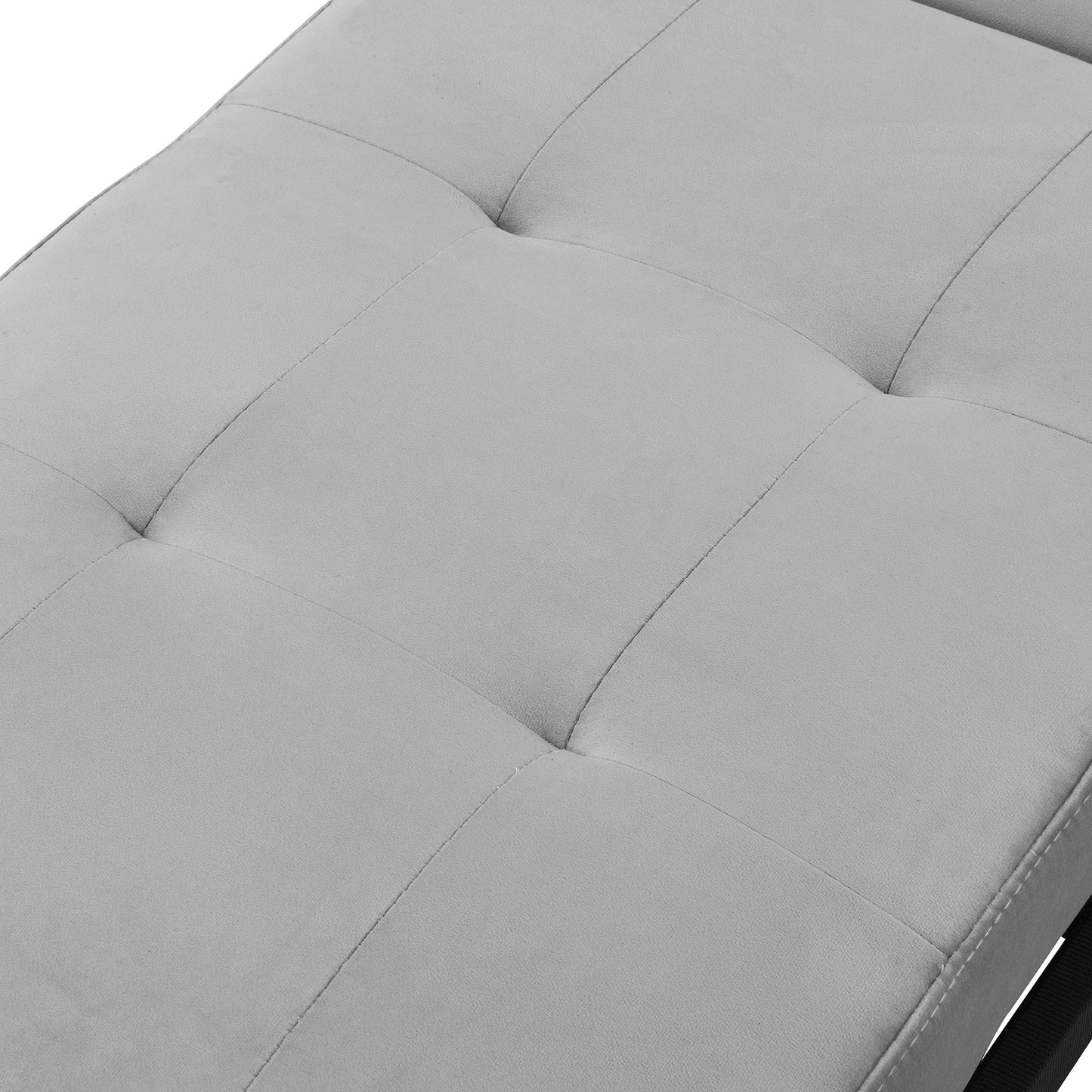 Stylish Folding Ottoman Sofa Bed With Multifunctional Design - Gray