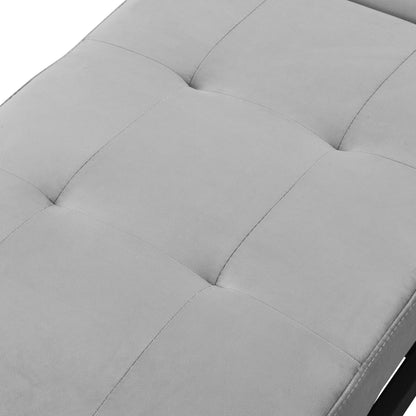 Stylish Folding Ottoman Sofa Bed With Multifunctional Design - Gray