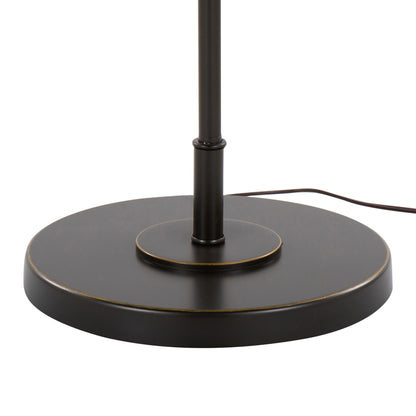 Puck - Contemporary Floor Lamp - Oil Rubbed Bronze / Beige