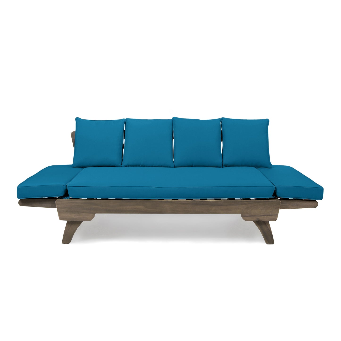 Ottavio - Convertible Sofa Daybed With Water Resistant Cushions - Gray / Teal
