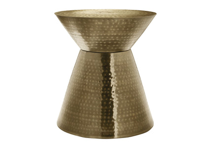 Drum Accent Side Table, Contemporary, Elegant Design - Gold