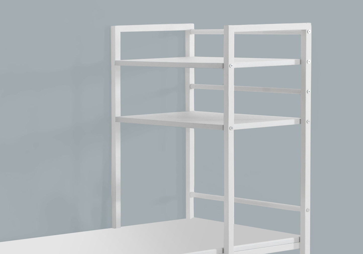 Computer Desk For Home Office, Laptop, Storage Shelves, Contemporary And Convenient Design - White