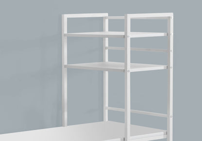 Computer Desk For Home Office, Laptop, Storage Shelves, Contemporary And Convenient Design - White