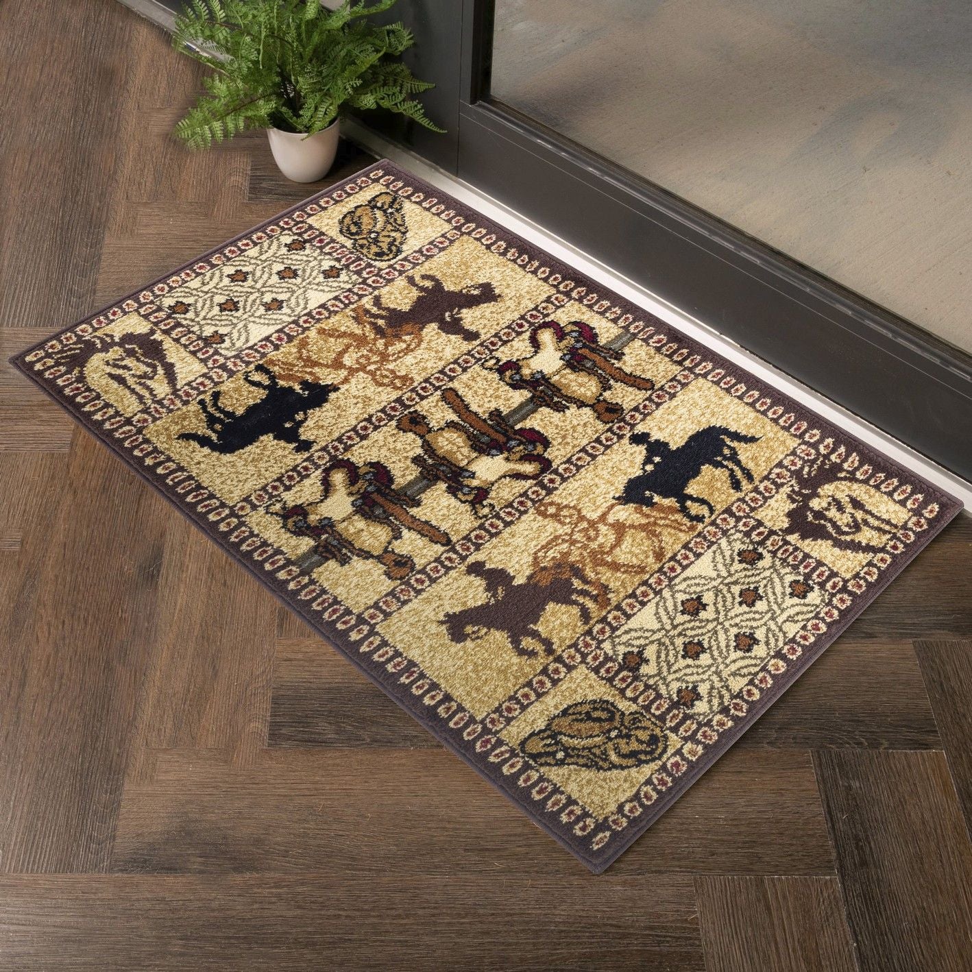 Tribes - 7'10" X 10'3" Southwest Area Rug - Beige