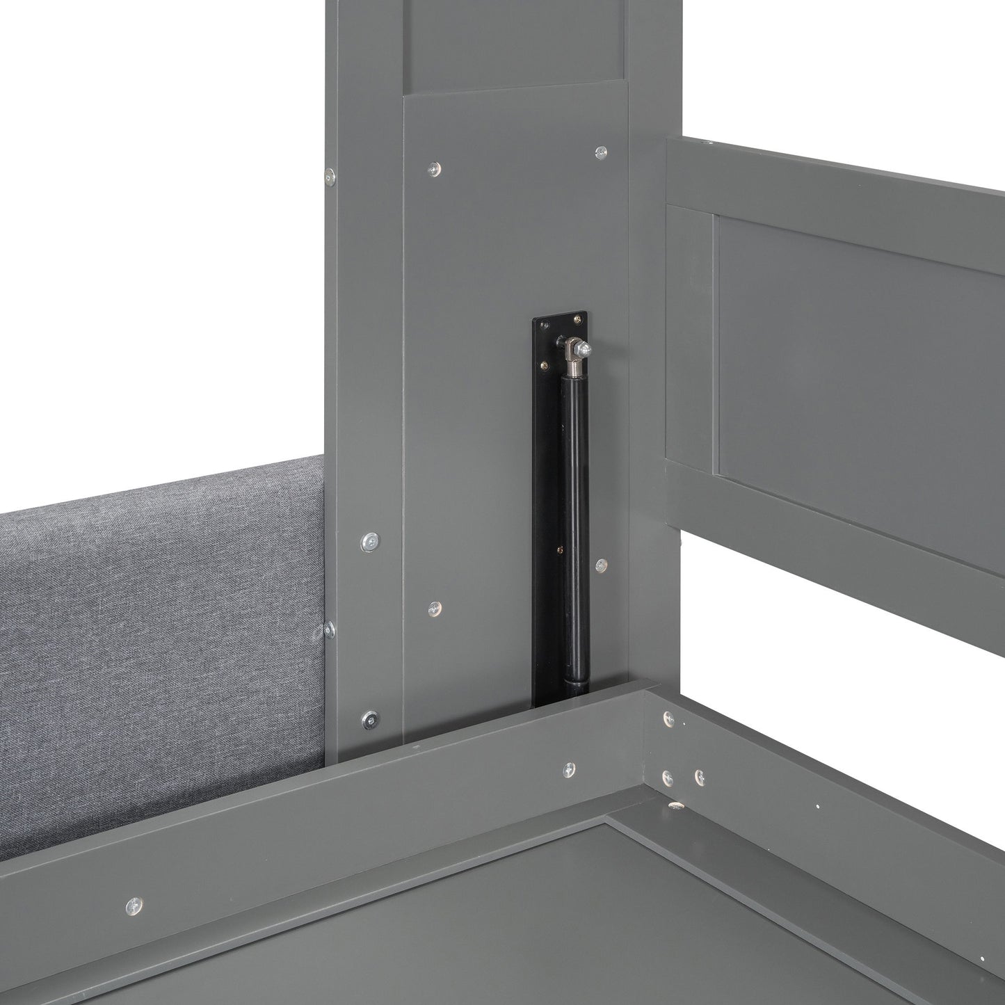 Queen Size Murphy Wall Bed With Cushion - Gray