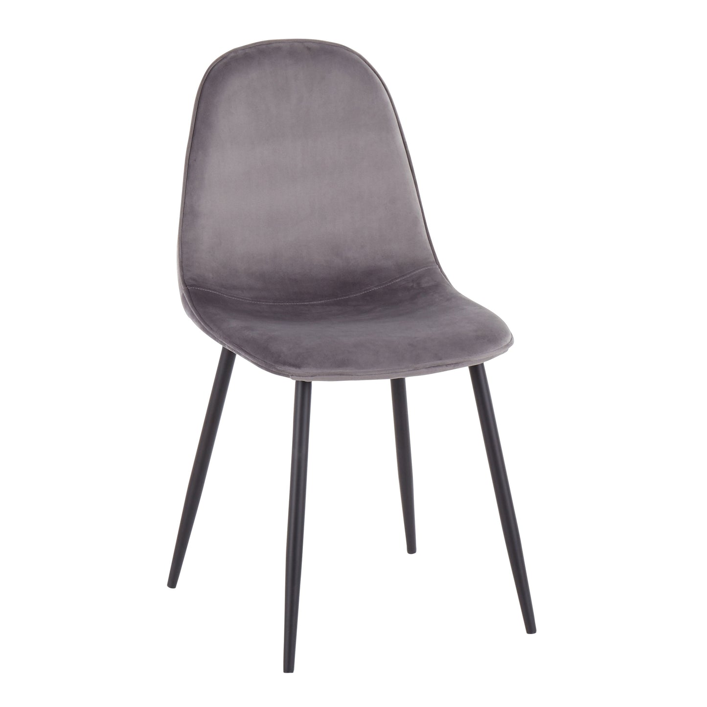 Pebble - Contemporary Chair (Set of 2) - Black / Gray