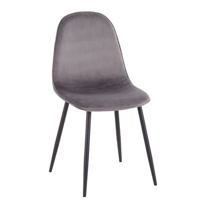Pebble - Contemporary Chair (Set of 2) - Black / Gray