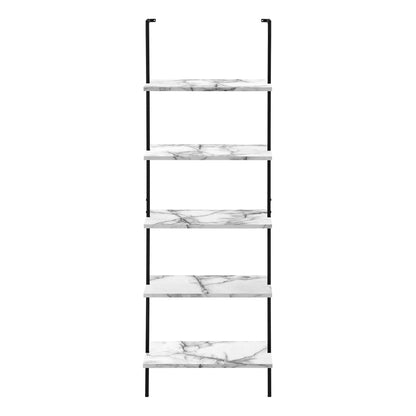 Bookshelf, Bookcase, Etagere, Ladder, 5 Tier, For Office, Contemporary & Modern - White