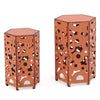 Selva - Accent Table Set Iron Construction - Orange