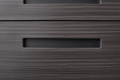 3 Drawer Mobile File Cabinet Under Desk Office, Simple Style Versatile Storage Cabinet, 5 Wheel Design Anti-Tilting Cold Rolled Steel Waterproof Moisture-Proof - Black