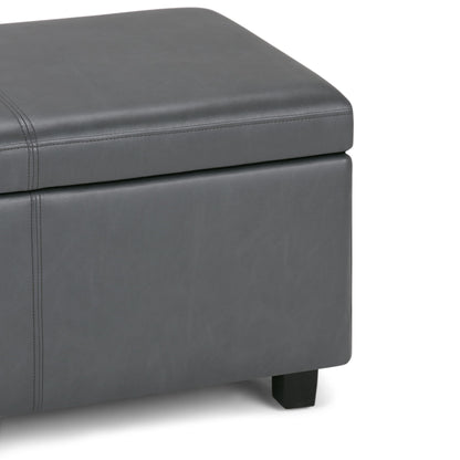 Avalon - Storage Ottoman Bench - Stone Gray