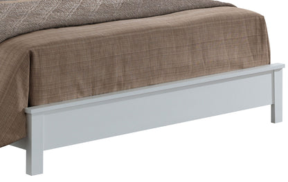 Queen Bed Stylish Transitional - White