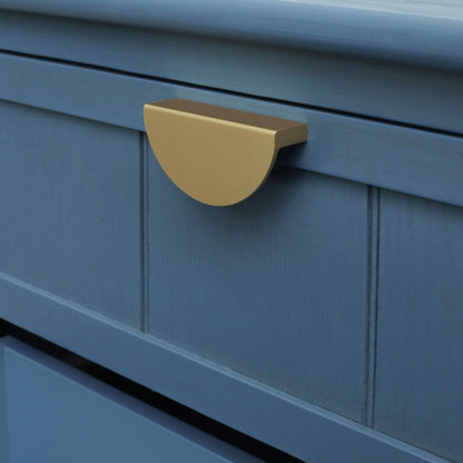 2 Drawer Side Table, American Style, End Table, Suitable For Bedroom - Blue