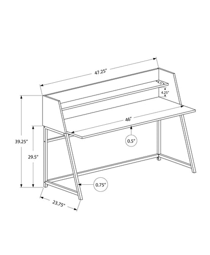 Computer Desk For Home Office, Laptop, Storage Shelves, Contemporary & Versatile Placement - Natural