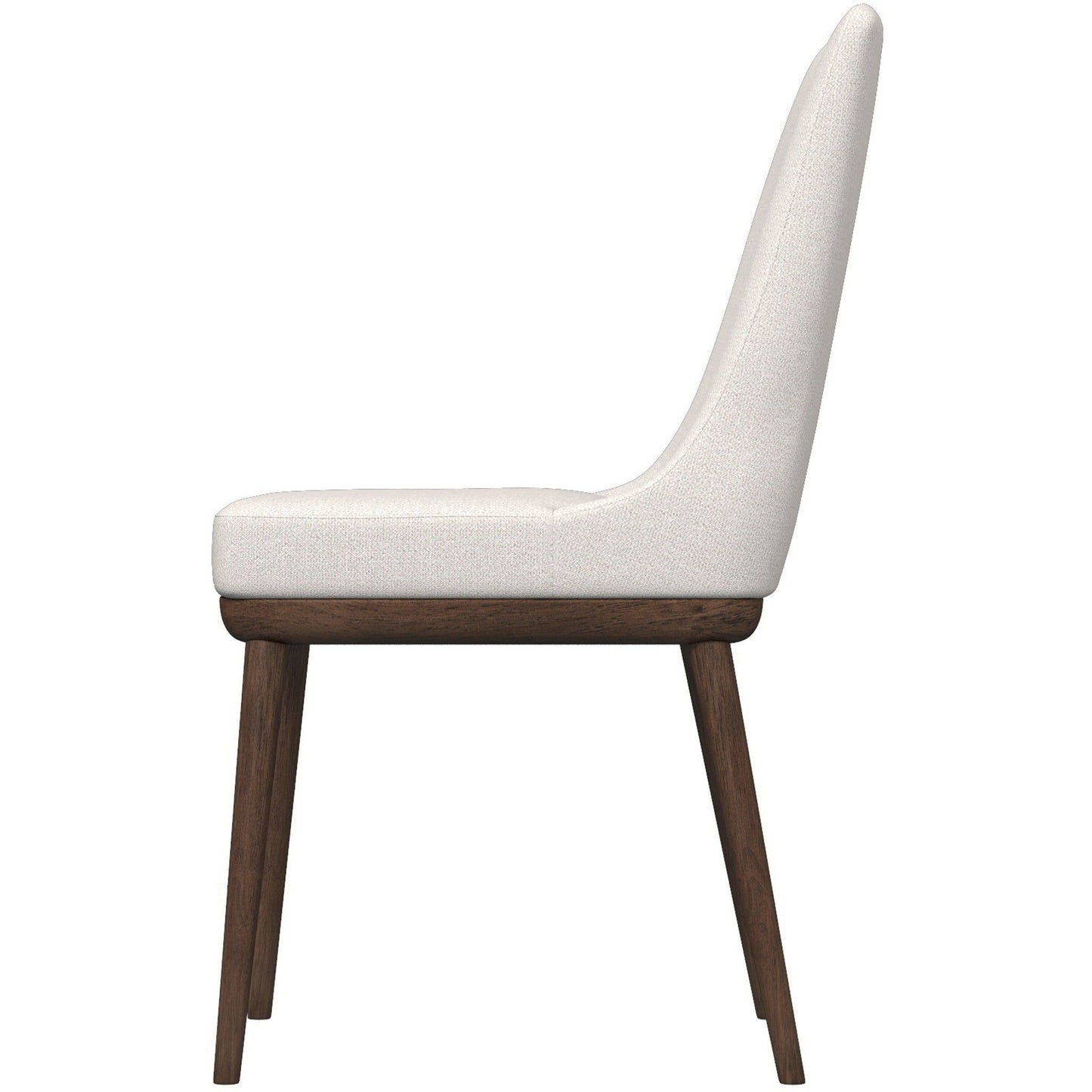 Kate - Mid-Century Modern Dining Chair (Set of 2) - Fabric - White