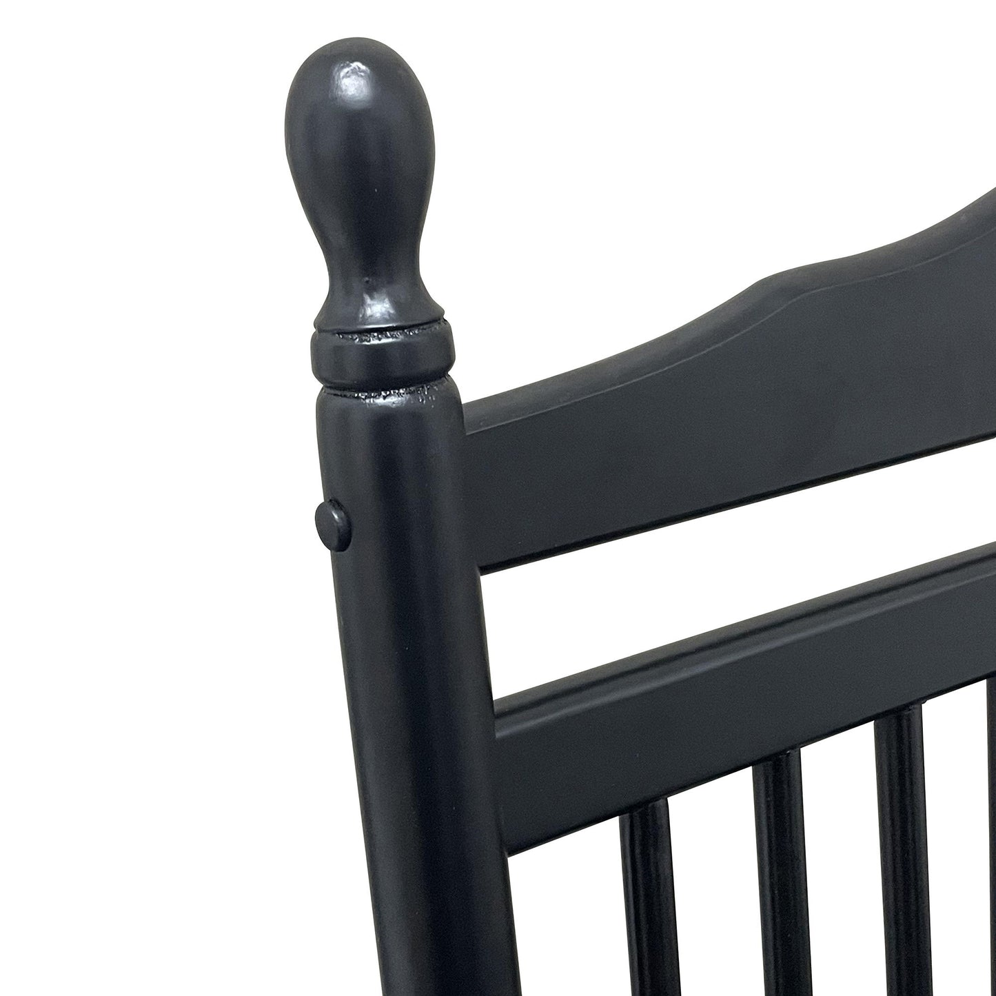 Balcony Porch Adult Rocking Chair - Black - Wood