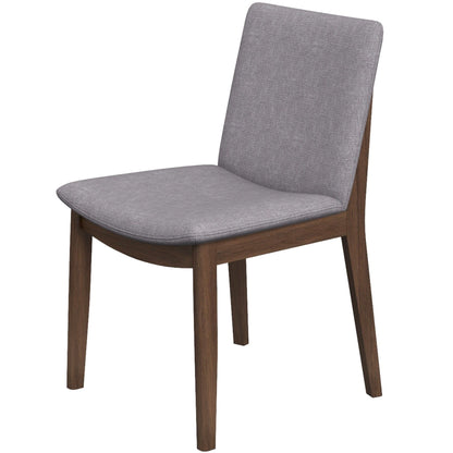 Laura - Mid-Century Modern Solid Wood Dining Chair (Set of 2) - Gray
