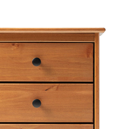 Classic 3 Drawer Solid Wood Nightstand - Caramel