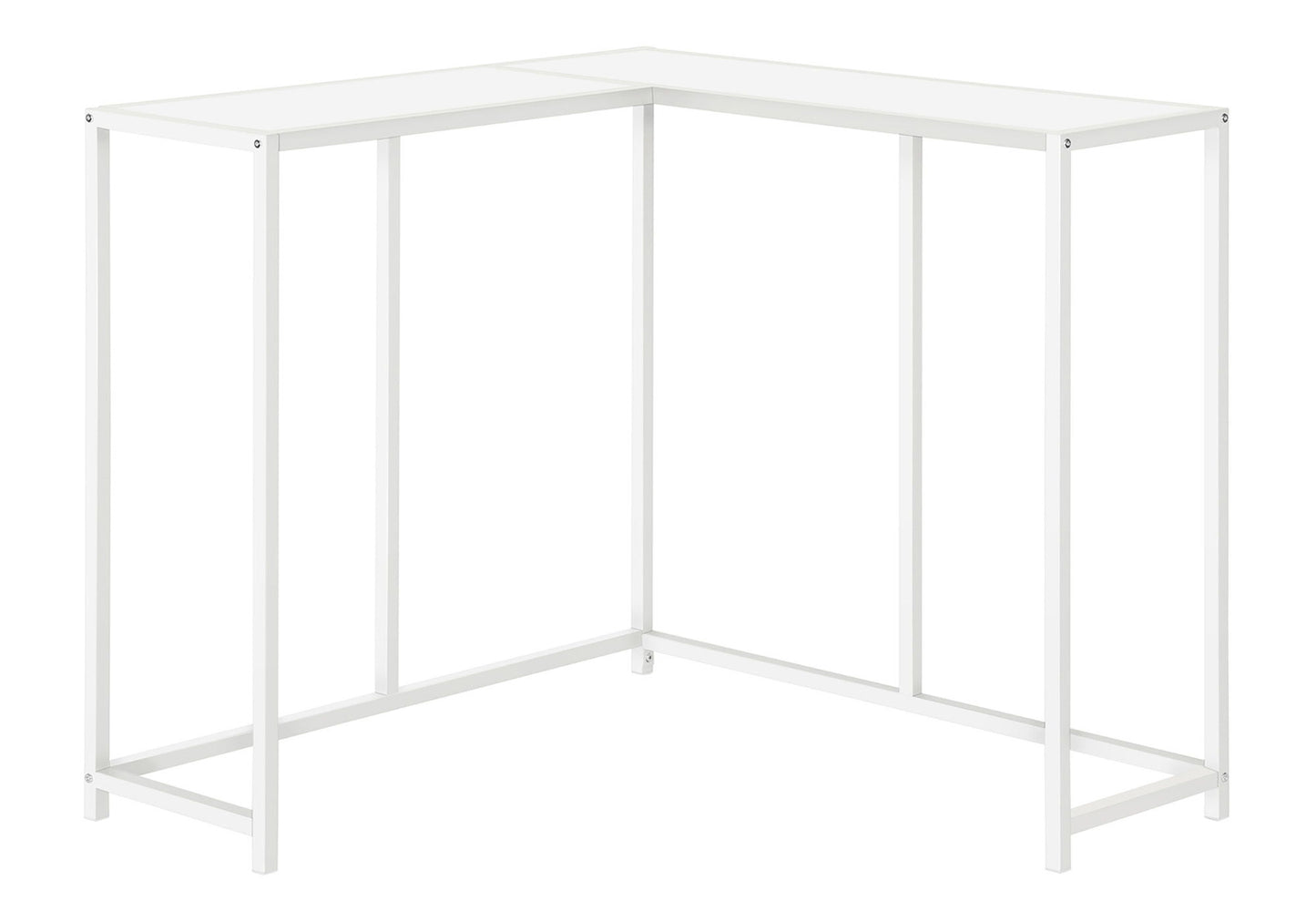 Corner Accent Console Table For Entryway, Contemporary And Modern - White