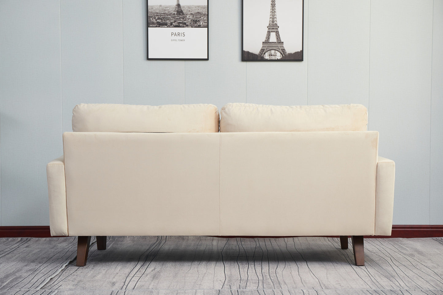 Stationary Loveseat - Beige