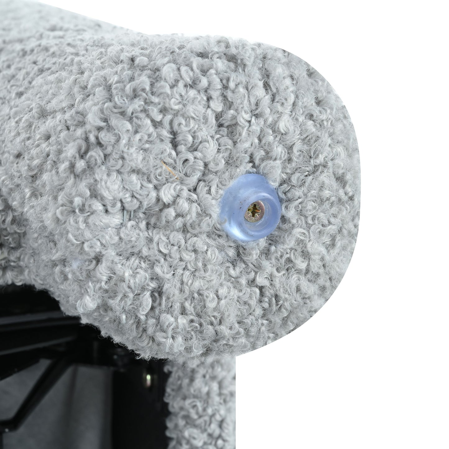 Push Back Recliner Armchair Upholstered Single Sofa With Adjustable Backrest For Living Room - Light Gray