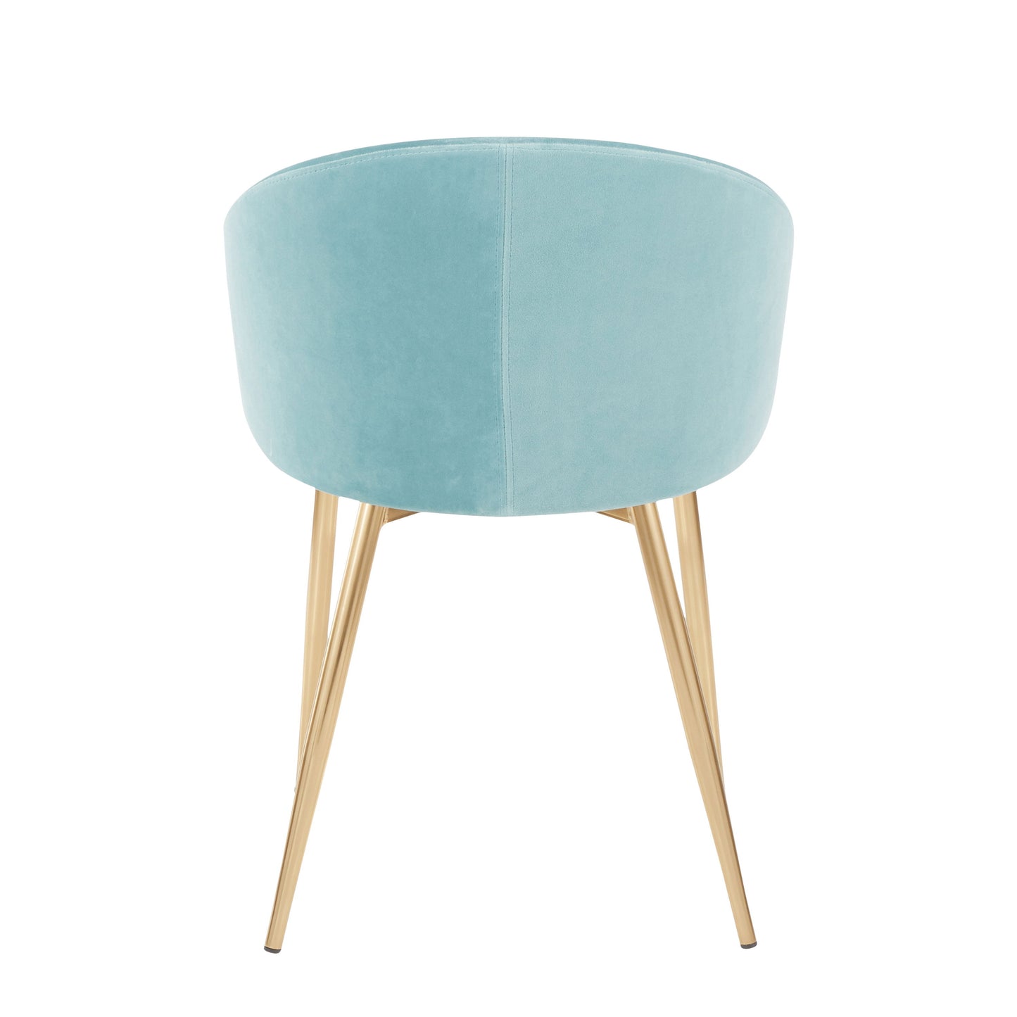 Claire - Contemporary / Glam Chair (Set of 2) - Gold / Light Blue