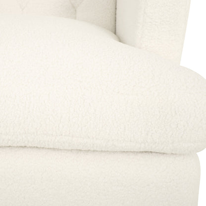 Upholstered Accent Chair Tufted Armchair For Living Room - Beige