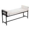 Kari - Farmhouse Bench - Black / Gray / Cream