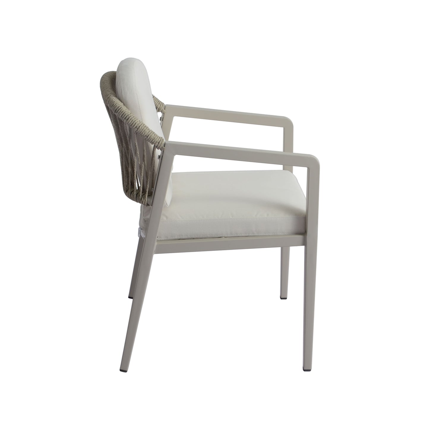 Modern Outdoor Dining Set With Expandable Acacia Wood Table And Iron Chairs - Gray